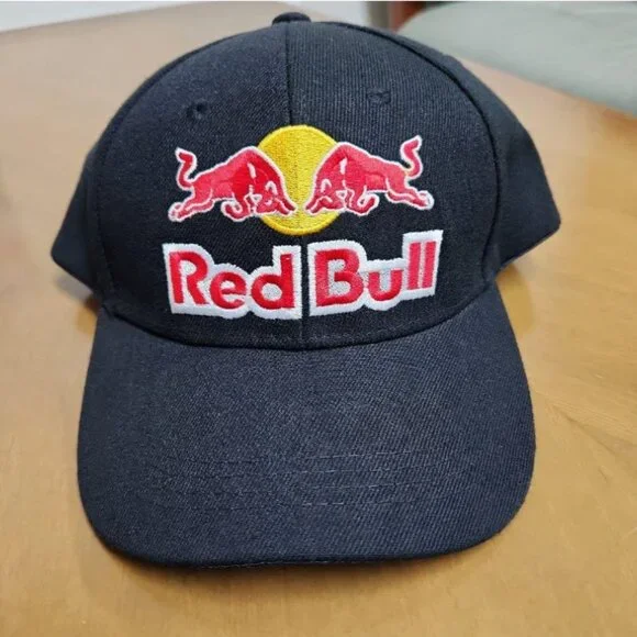 RedBull Cap Red Bull hat Bike hat Sports hat Embroidered text - Picture 4 of 5